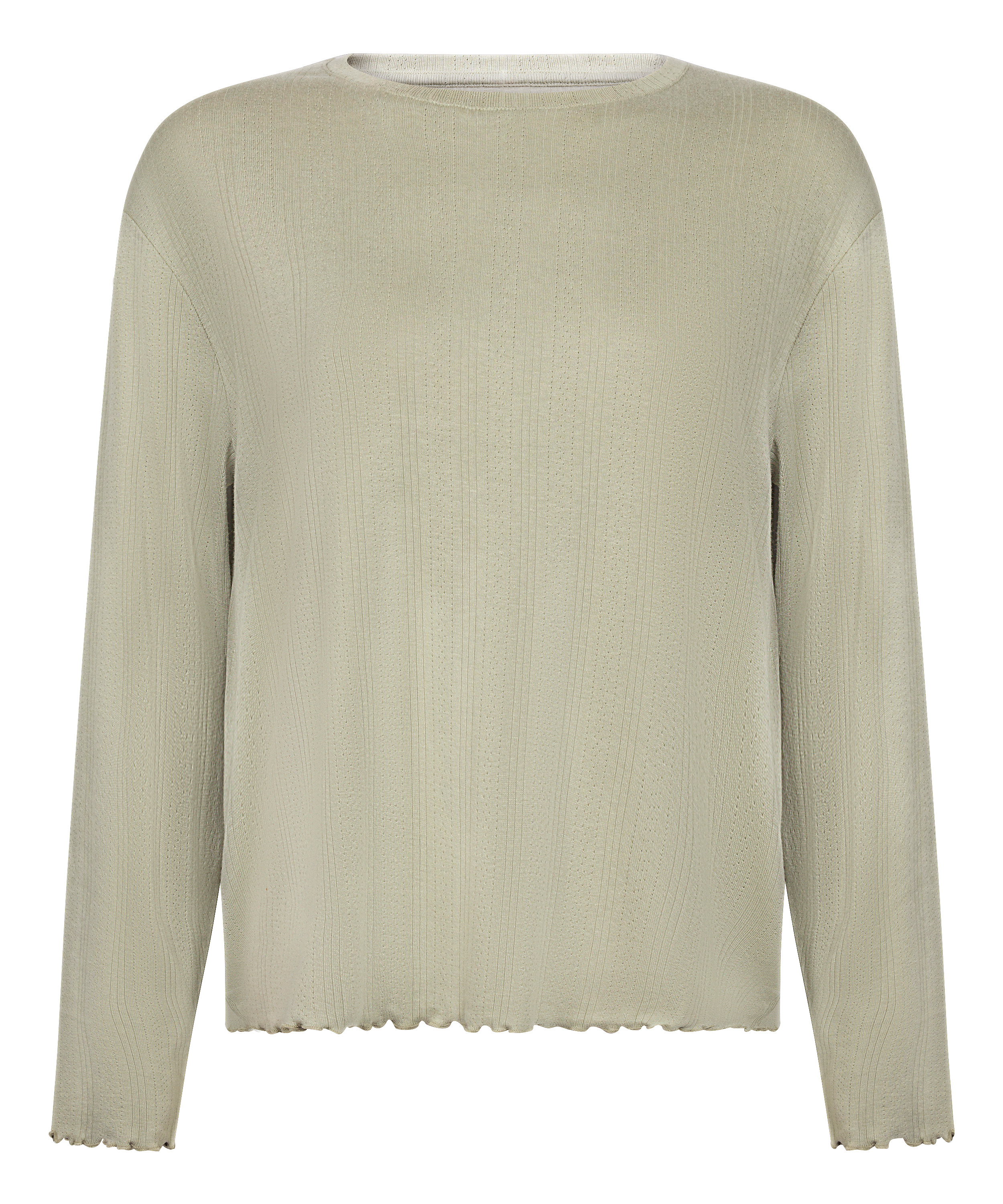 Pyjama Top Loose Pointelle, Vert, main