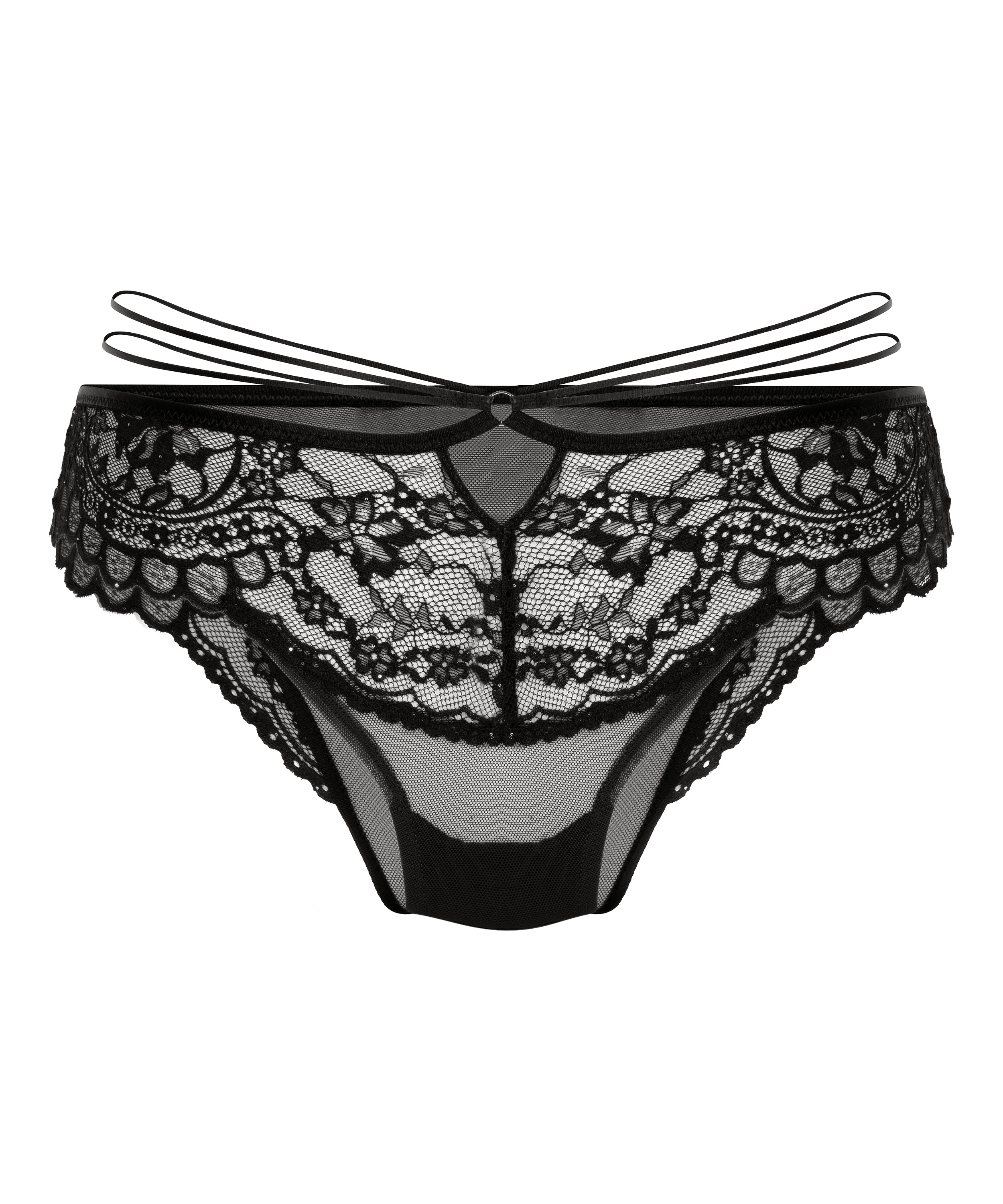 Culotte brésilienne Sabrina, Noir, main