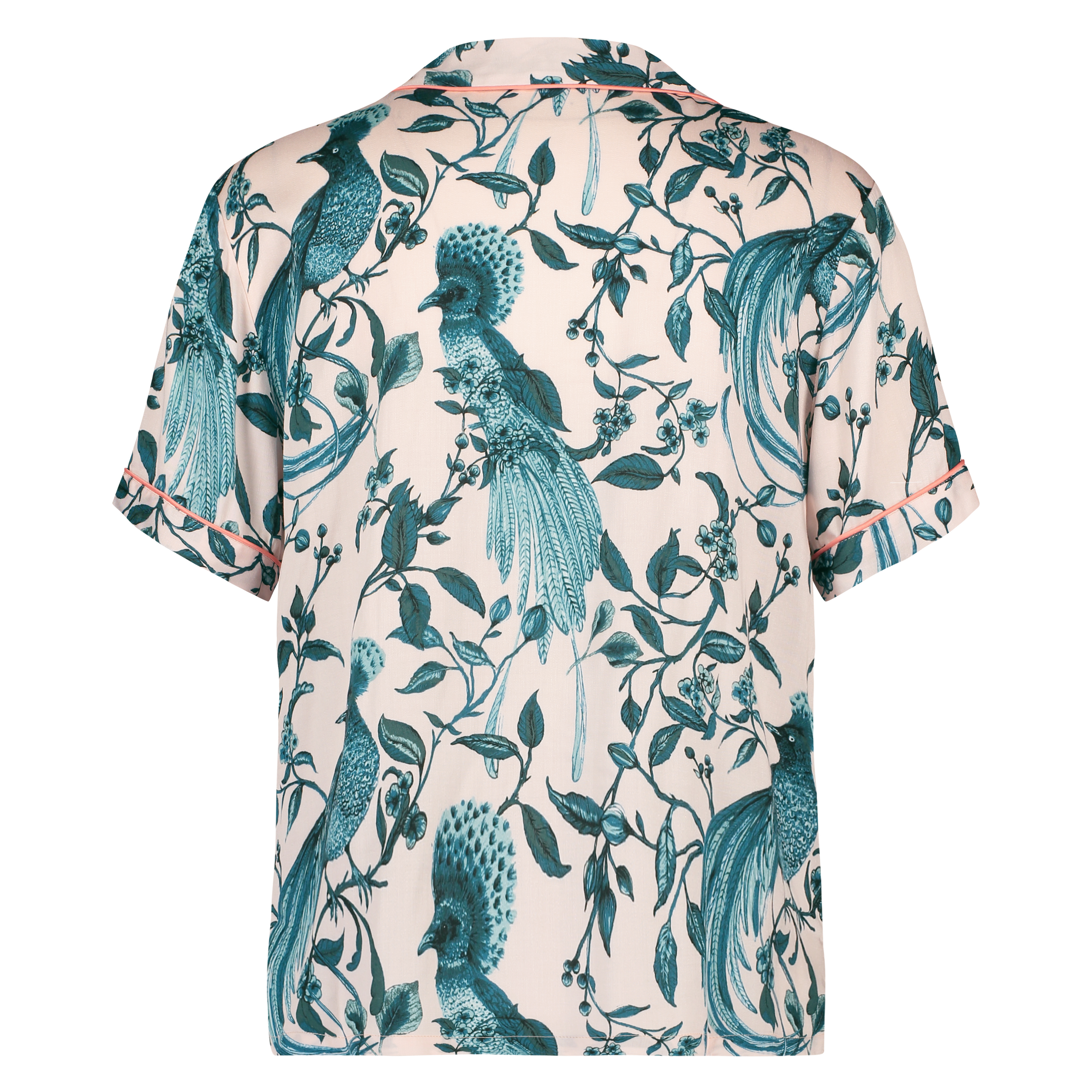 Veste de pyjama manches courtes Woven, Rose, main