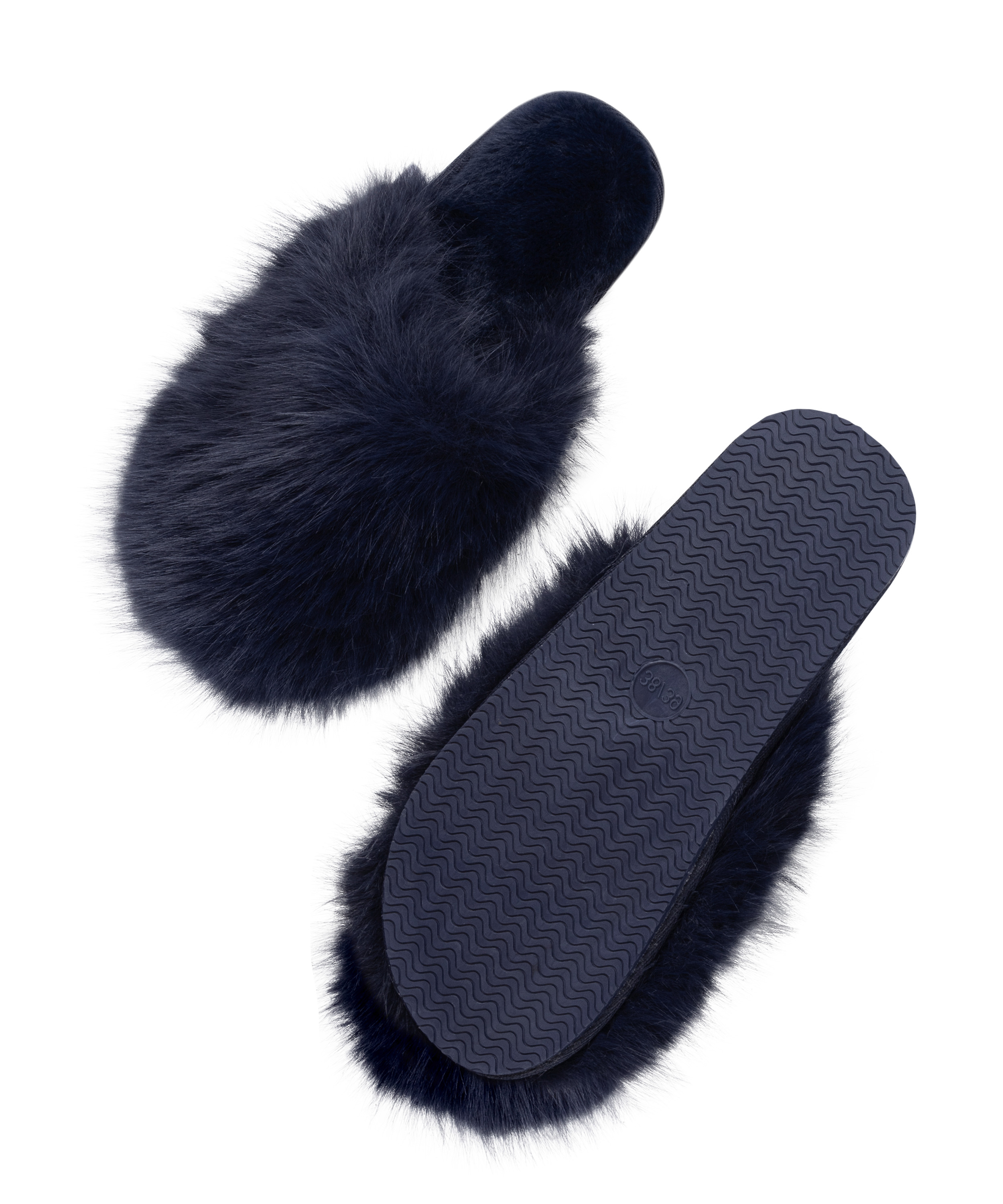 Pantoufles Isabella, Bleu, main