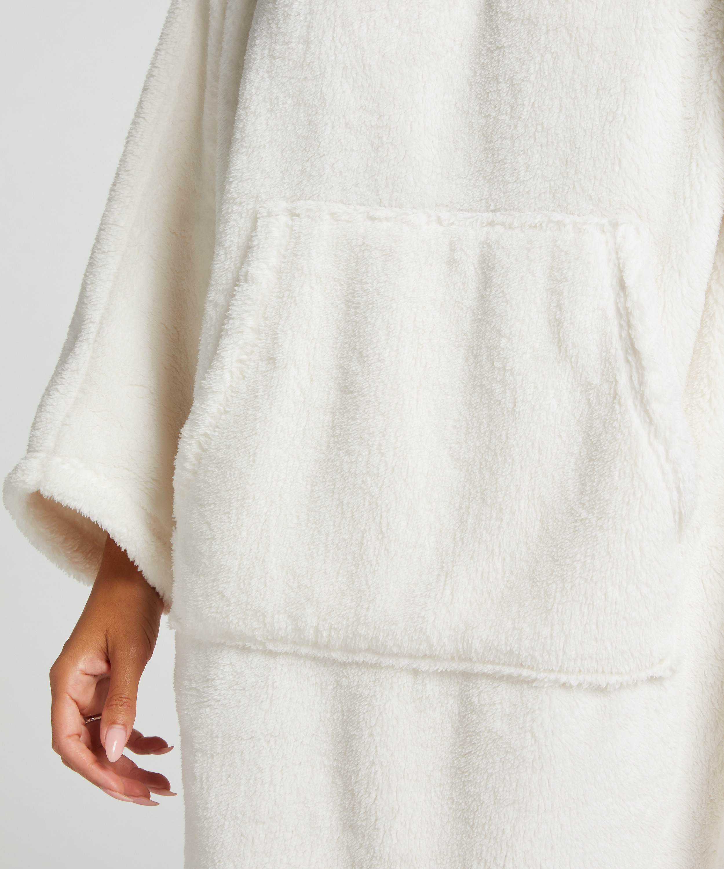 Robe polaire Snuggle Lounge, Blanc, main