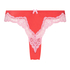 Slip br&eacute;silien Lace & Shine, Rouge