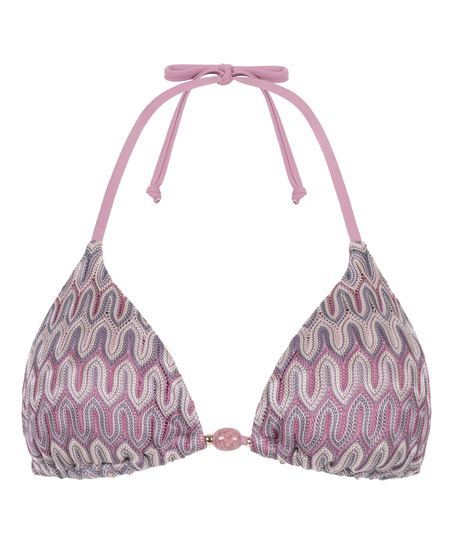 Haut de bikini triangle Cali, Rose