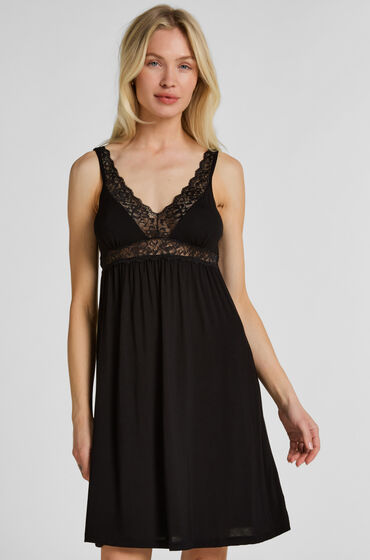 Hunkemöller Nuisette en Jersey avec Dentelle Noir