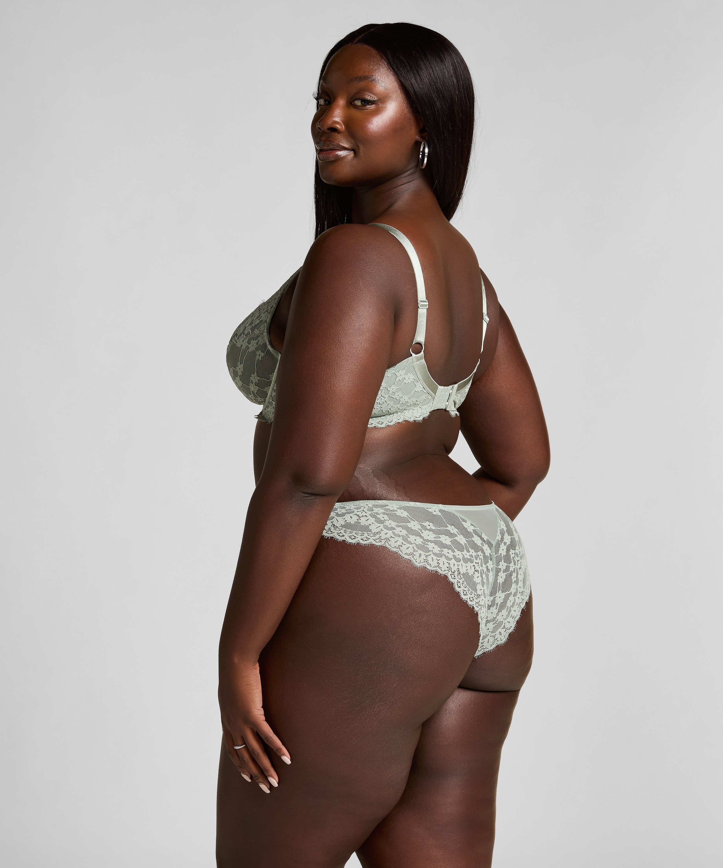 Slip br&eacute;silien Daisy, Vert, main