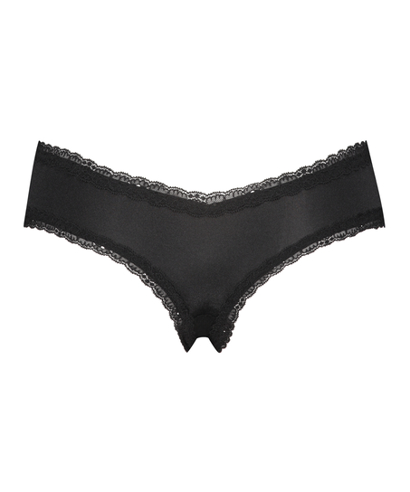 Slip brésilien en forme de V Vixen, Noir