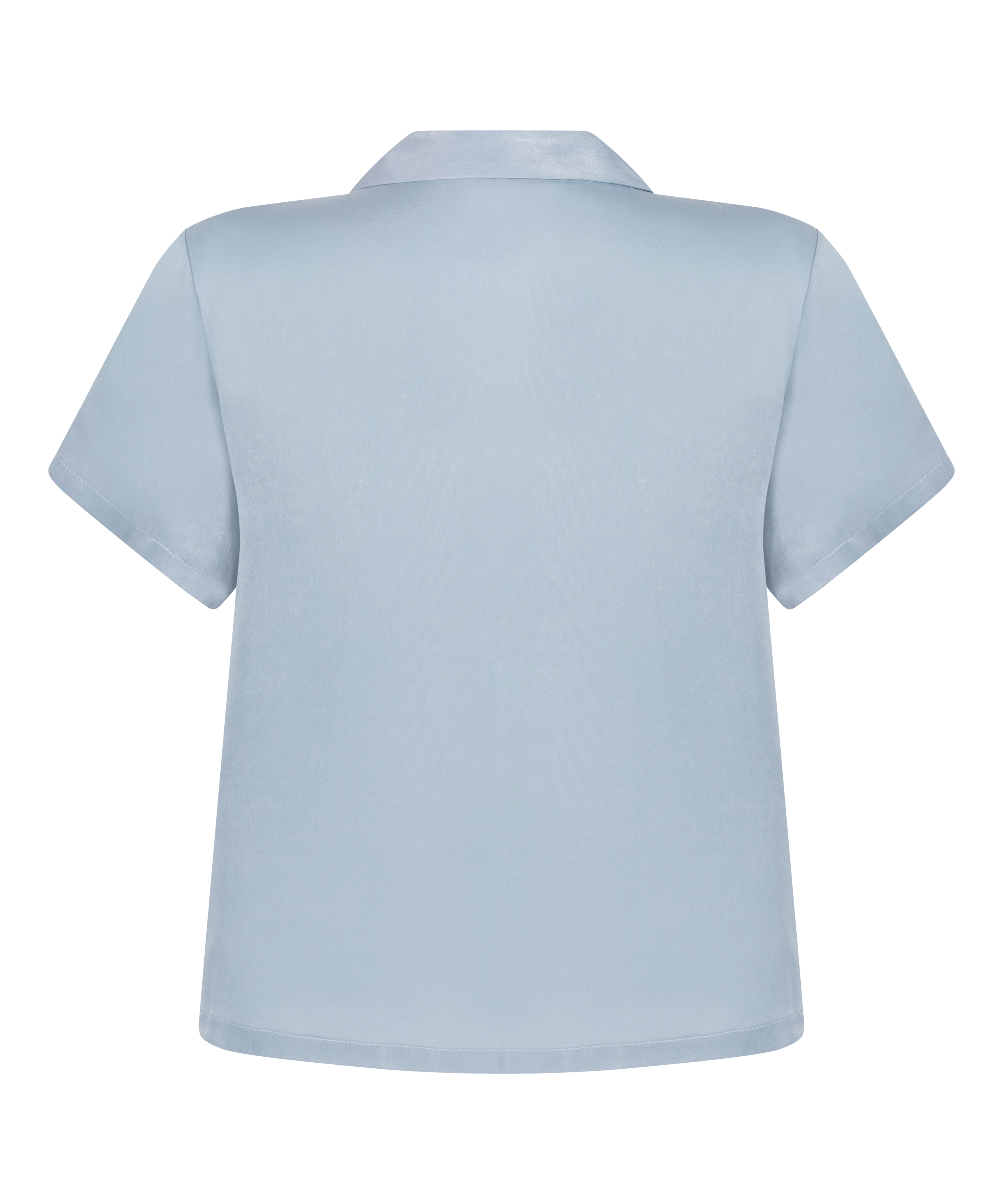 Veste à manches courtes en satin, Bleu, main