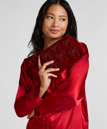 Trousse de maquillage à nœuds, Rouge