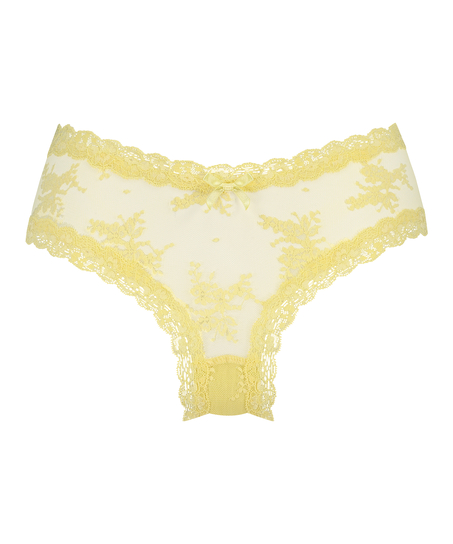 Slip br&eacute;silien V-shape Mesh, Jaune