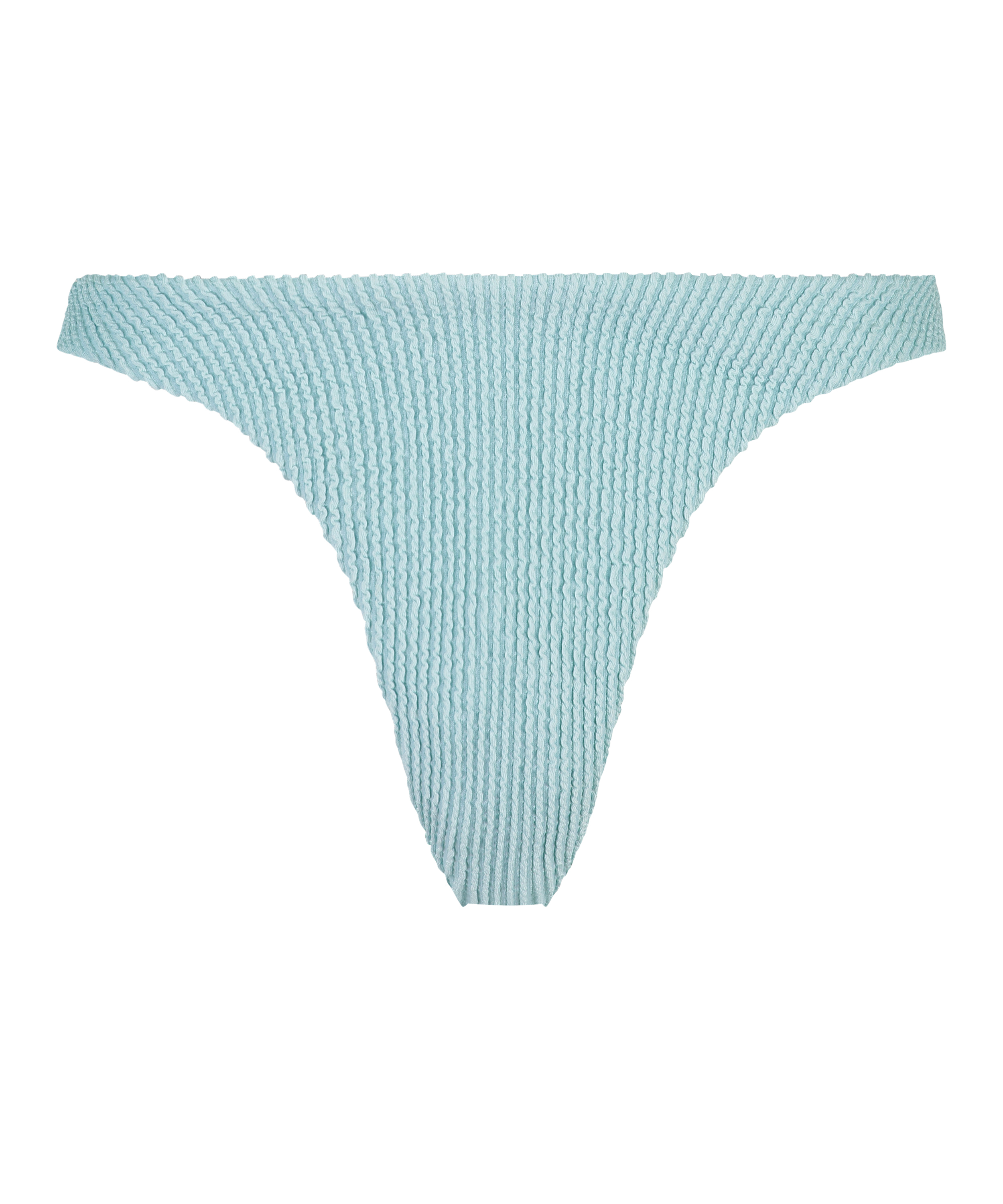 Slip de Bikini Échancrés Crinkle, Bleu, main