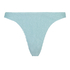 Slip de Bikini Échancrés Crinkle, Bleu