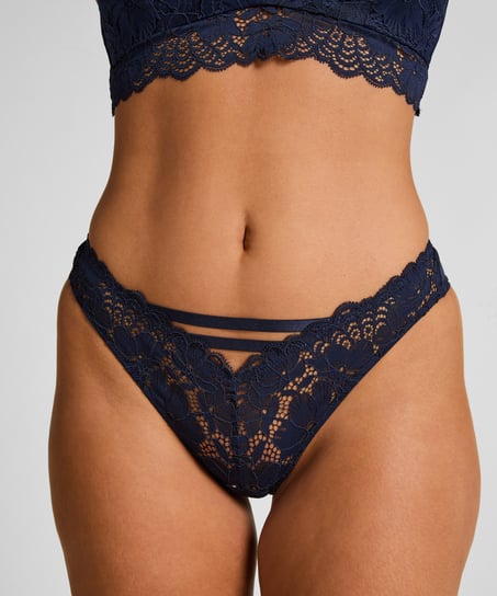 Slip br&eacute;silien Andrea, Bleu