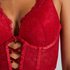 Soutien-gorge à armatures longline push-up préformé Charlotta, Rouge