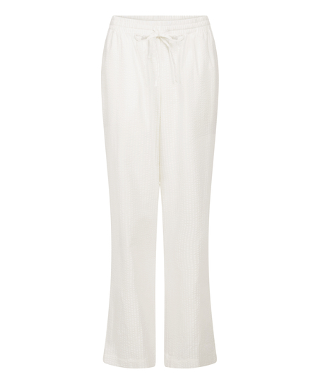Pantalon de pyjama Coton Seersucker, Blanc
