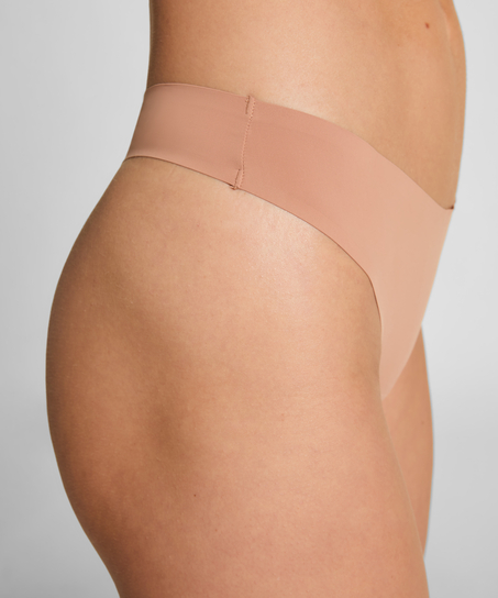 Lot de 3 strings invisibles, marron