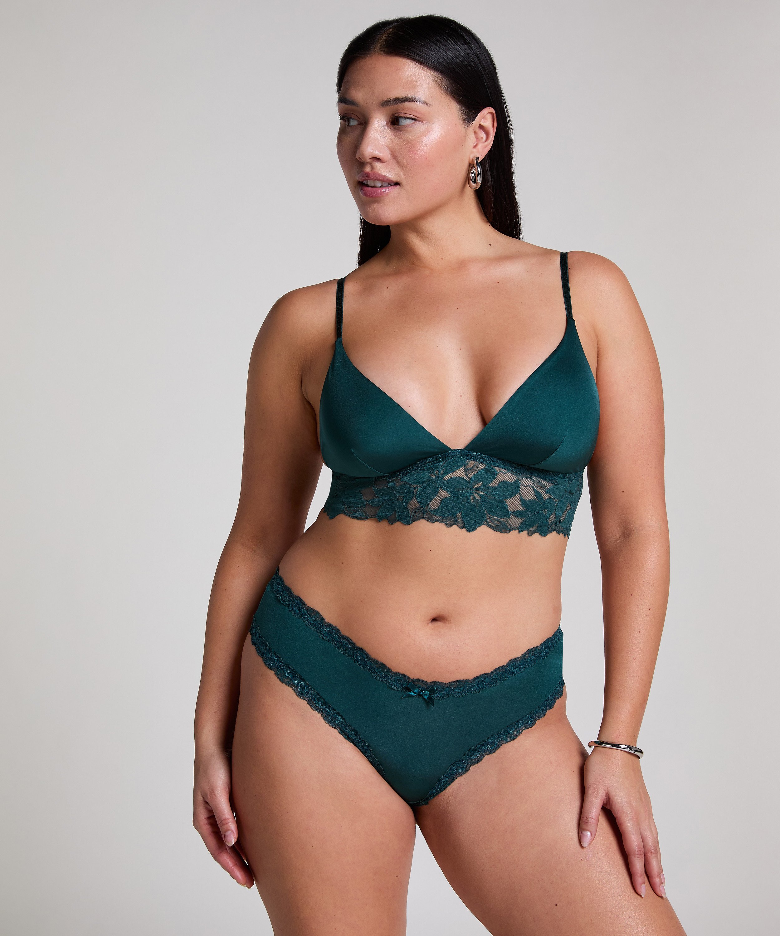 Slip br&eacute;silien V-shape Mesh, Vert, main