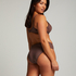 Slip taille haute Diva, Marron