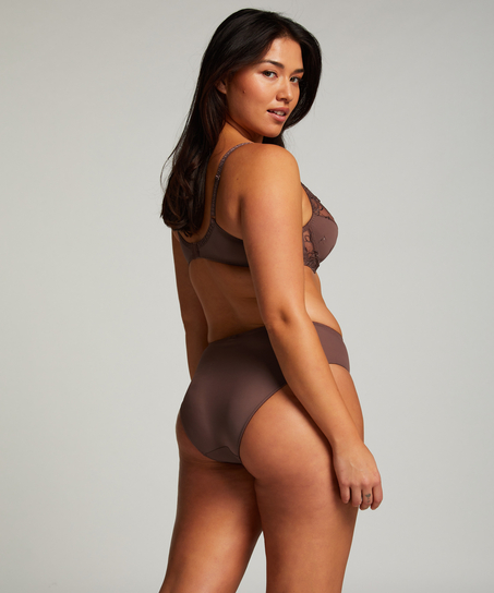 Slip taille haute Diva, Marron