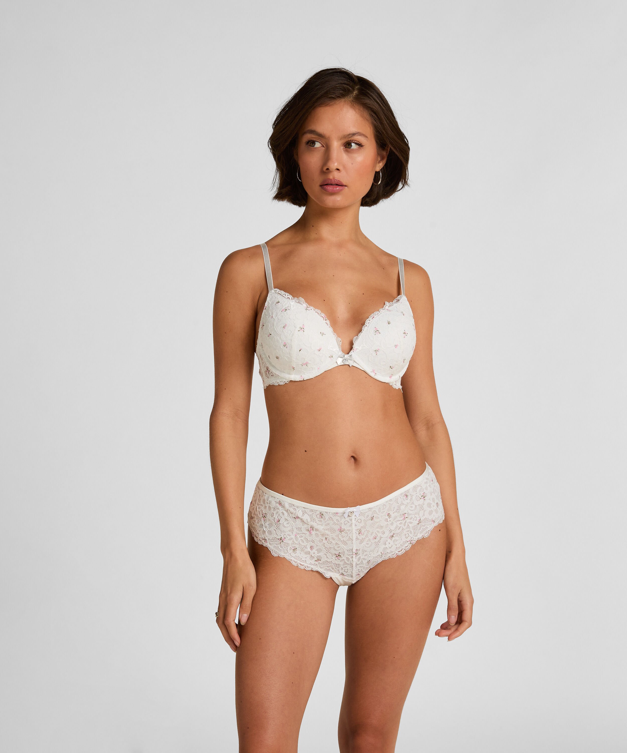 Slip brésilien Marine, Blanc