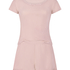 Pyjama dentelle côtelé, Rose