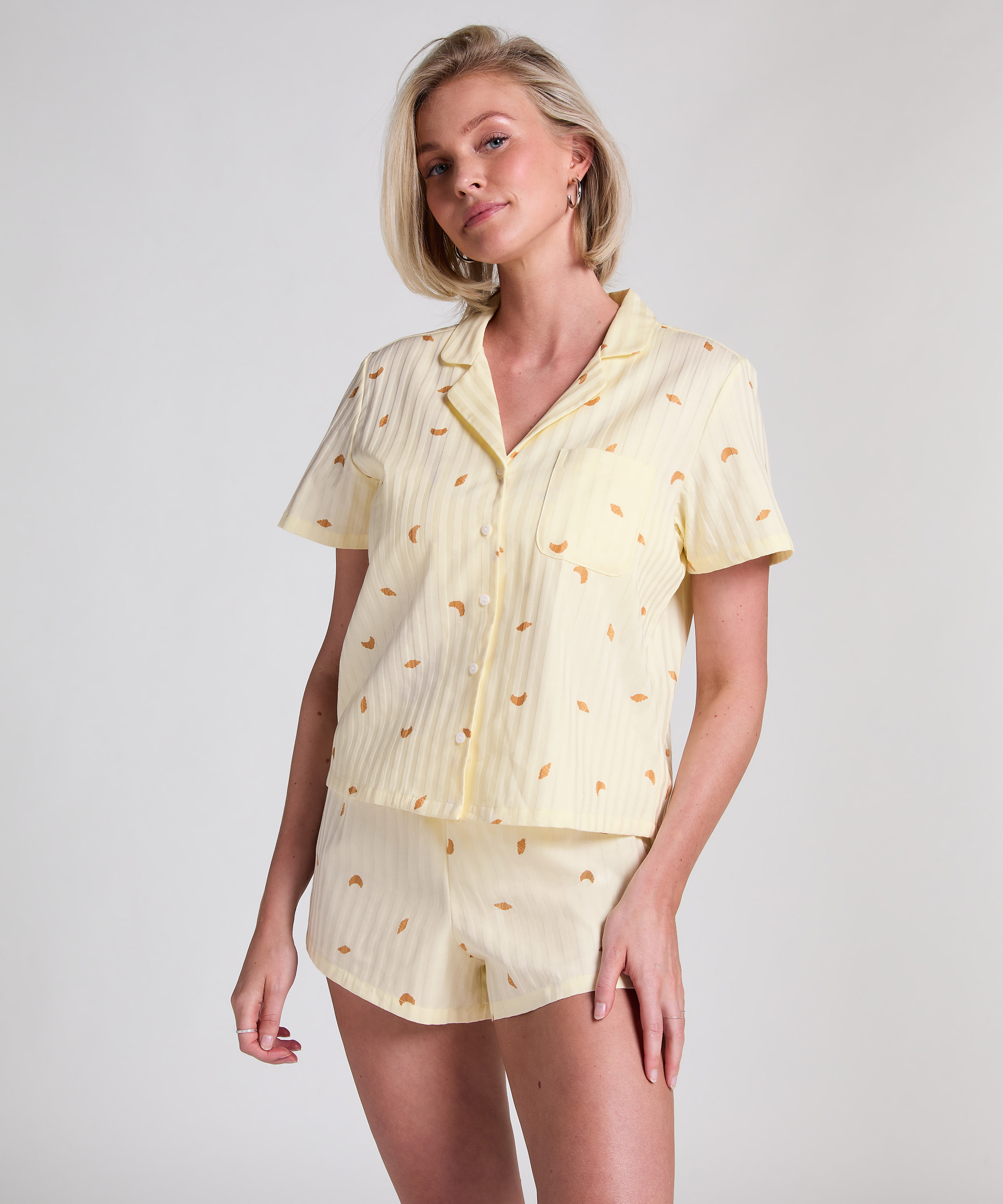 Jacket Cotton, Jaune, main