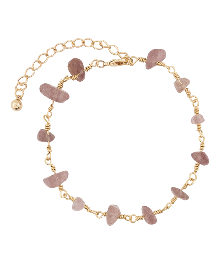 Bracelet en pierre, Rose