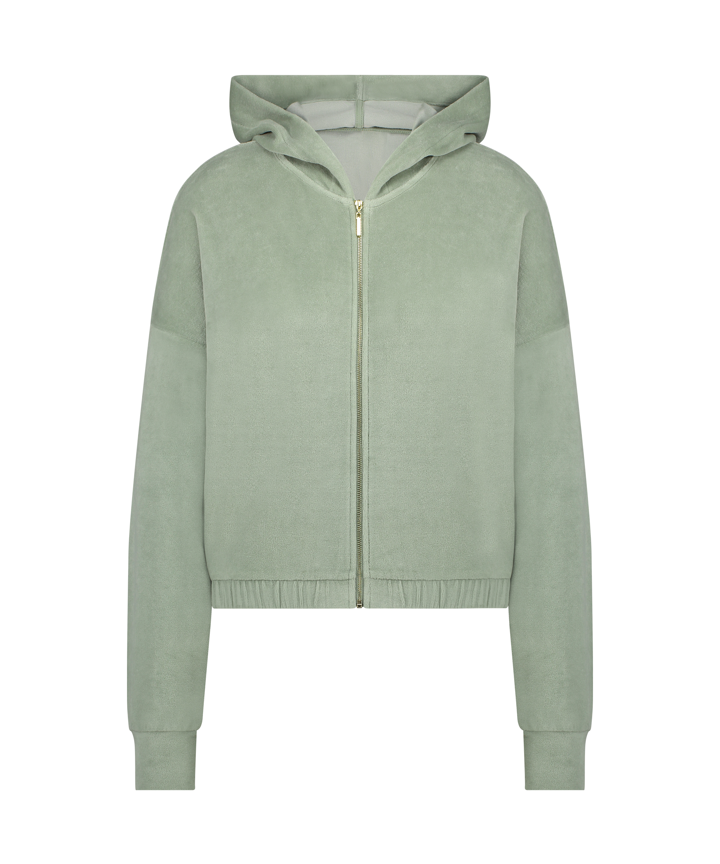 Veste à manches longues en velours, Vert, main