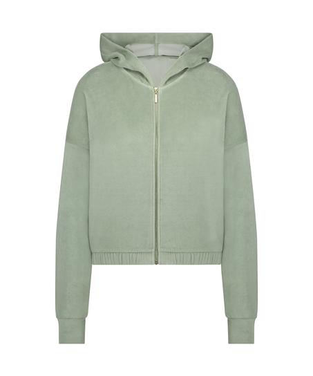 Veste à manches longues en velours, Vert