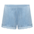 Short en velours à dentelle, Bleu