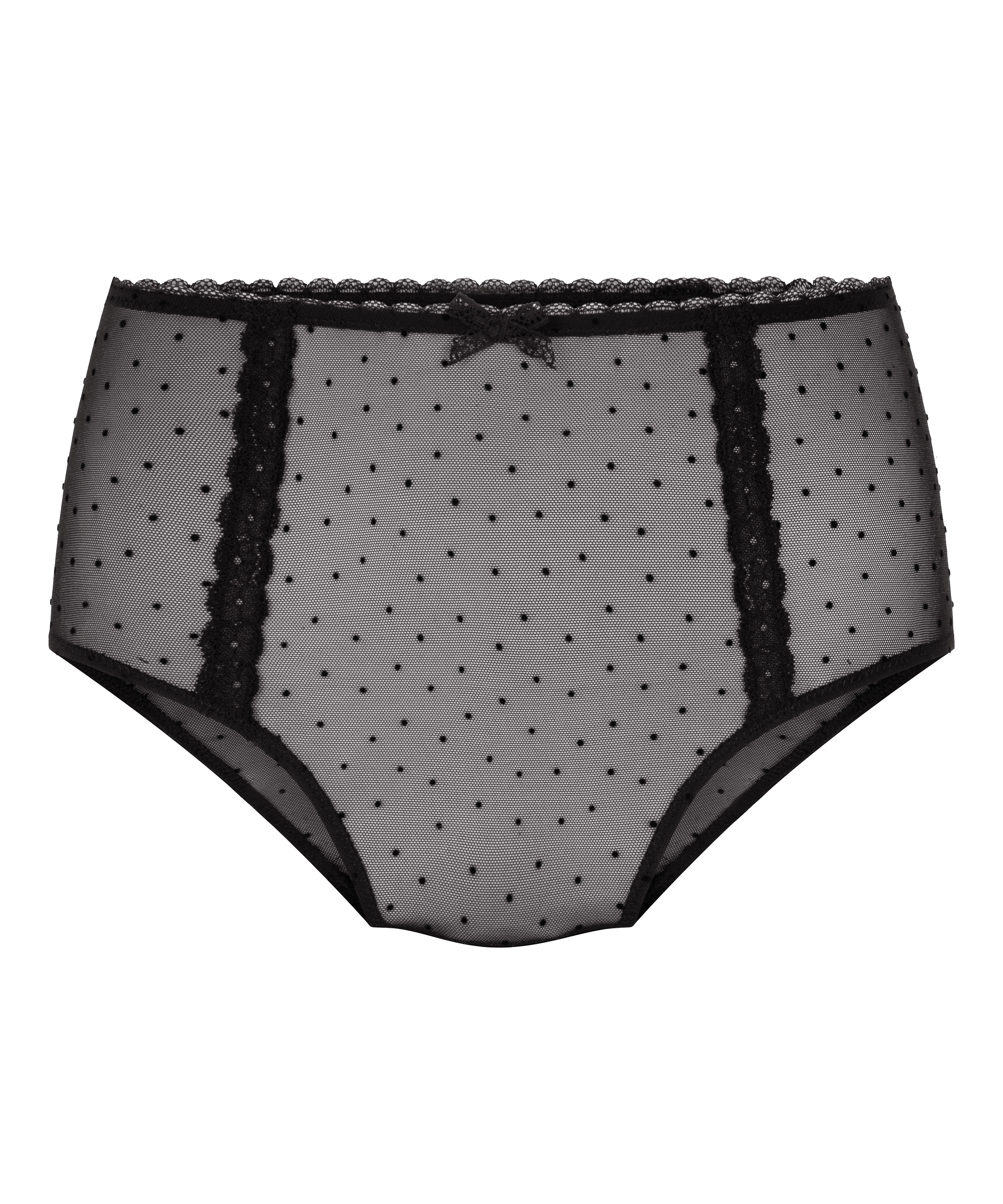Culotte brésilienne Adeline taille haute, Noir, main