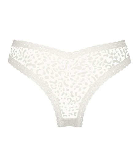 Slip br&eacute;silien V-shape Zena, Blanc