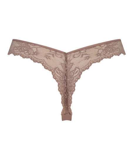 Invisible string Lace Back, marron
