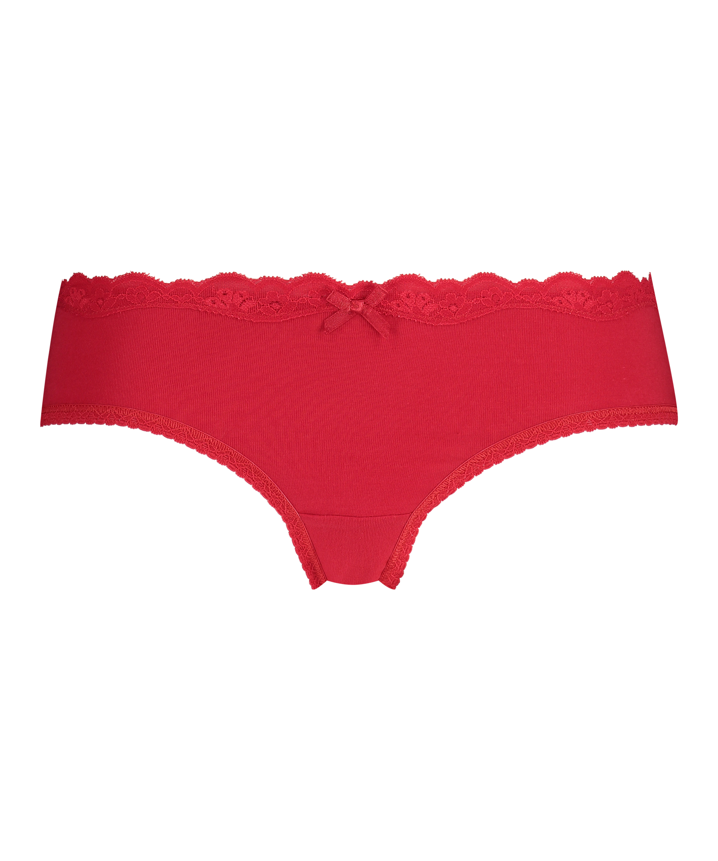 Slip br&eacute;silien coton, Rouge, main
