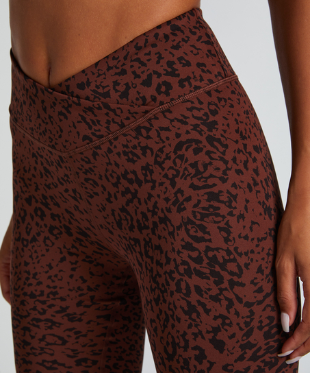 HKMX Legging croisé à taille haute, marron