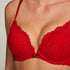 Soutien-gorge push-up à armatures rembourré Rose, Rouge