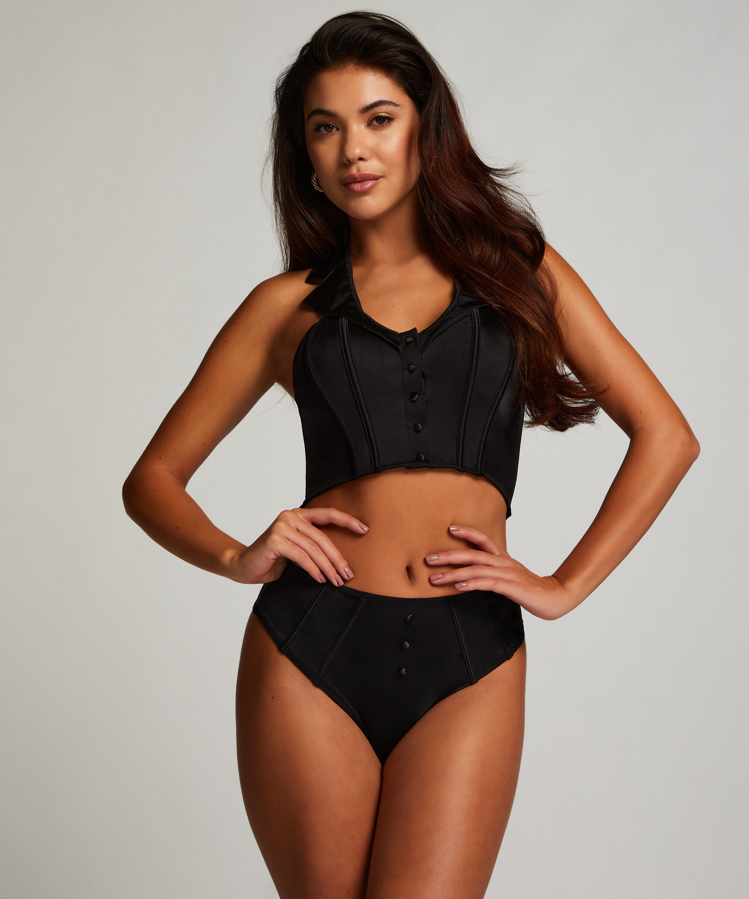 Slip br&eacute;silien Bridget Bunny, Noir