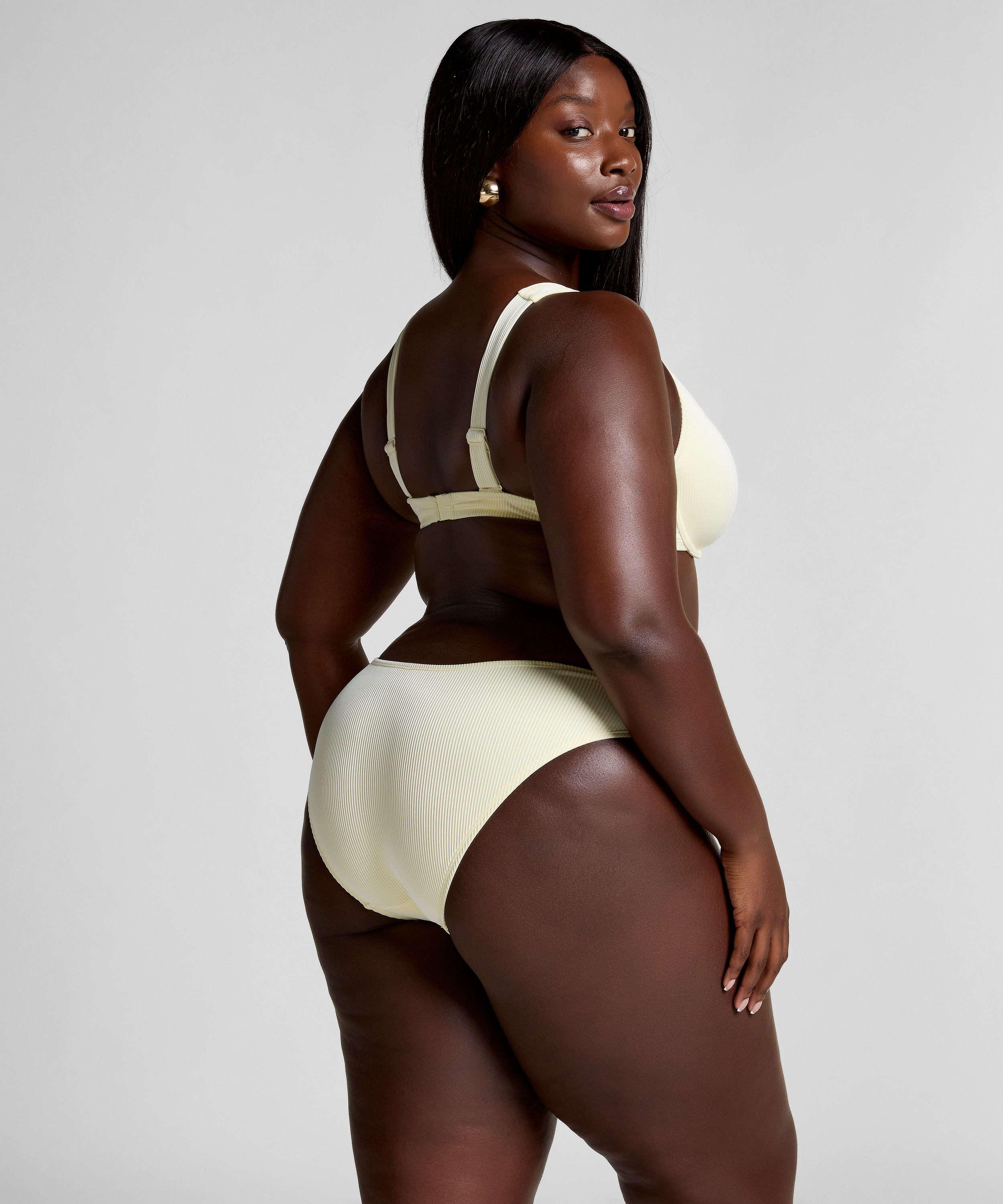 Slip de Bikini Rio Fiji, Jaune, main