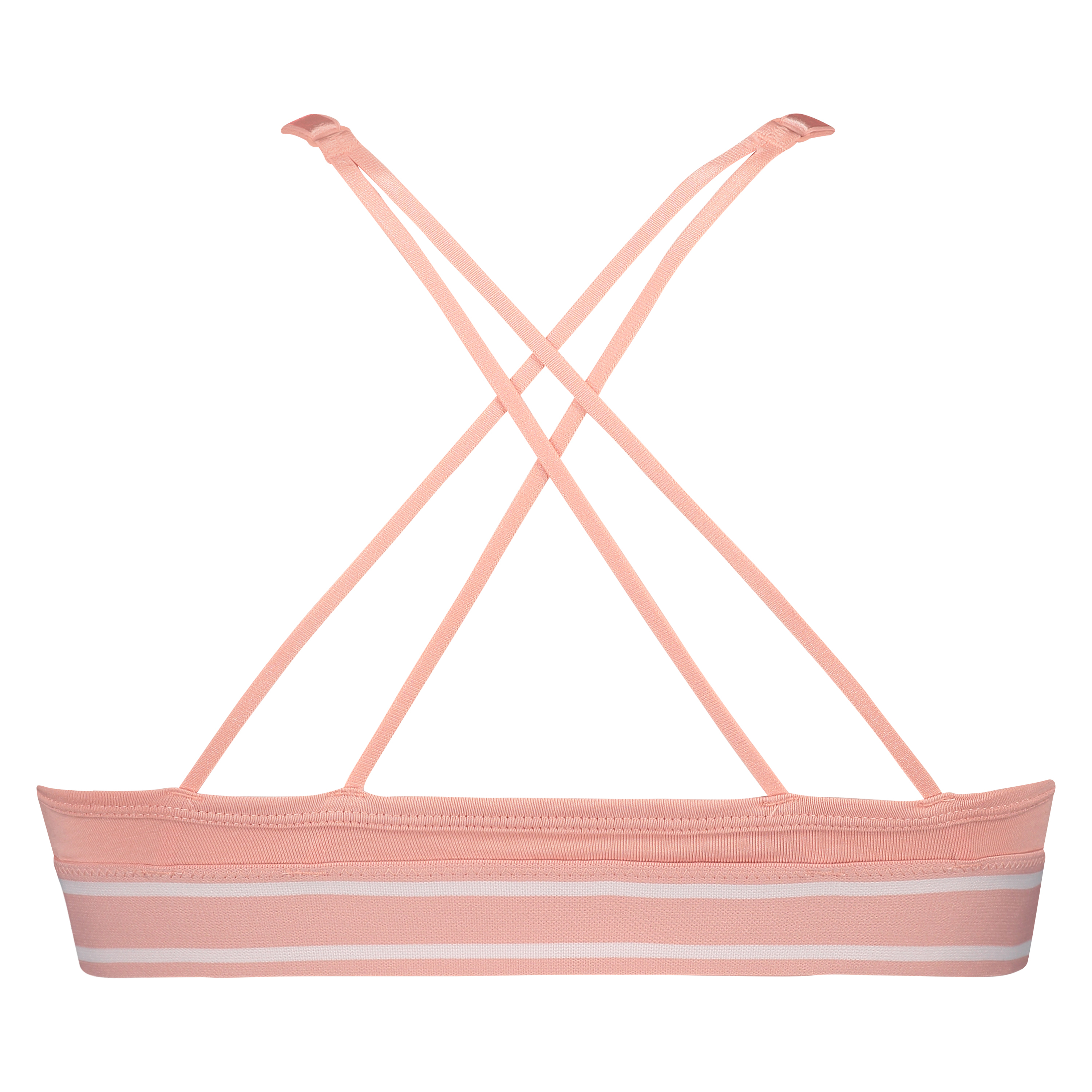 Brassière triangulaire moulée Coton Casey, Rose, main