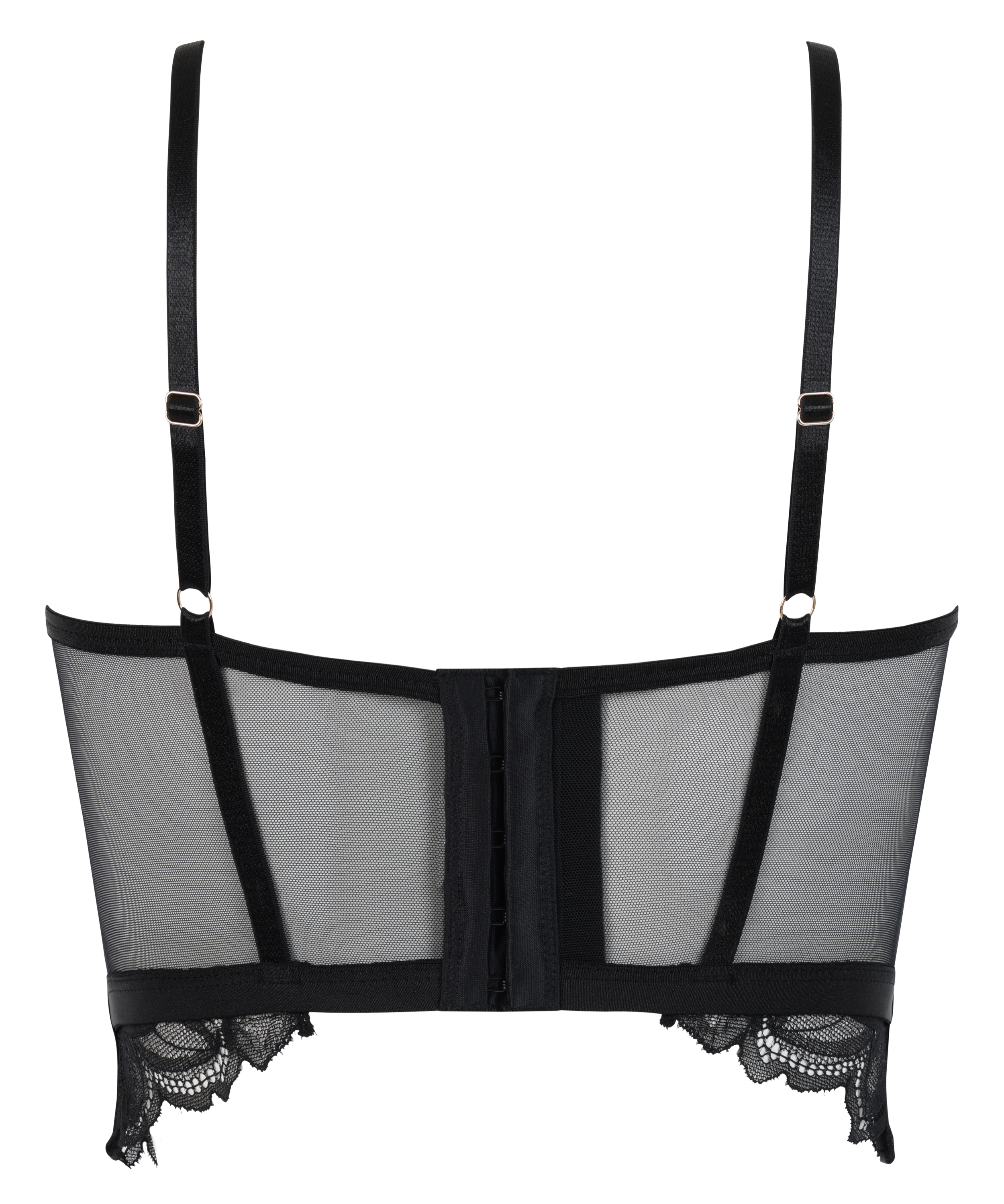 Soutien-gorge à armatures préformé longline Cierra, Noir, main