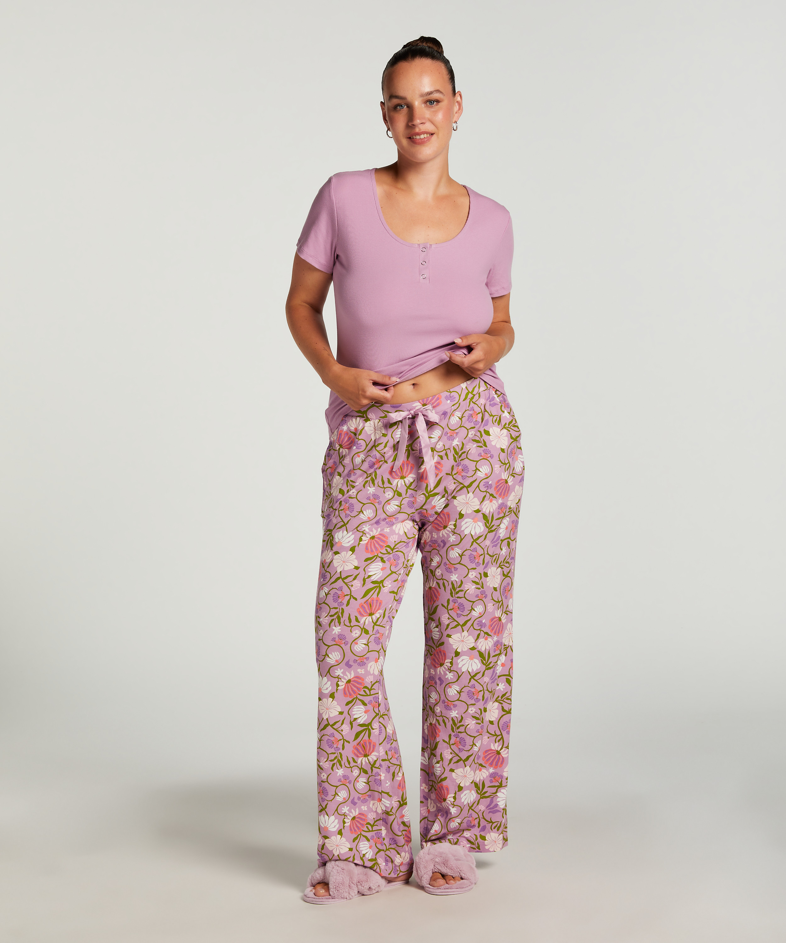 Pantalon de pyjama Jersey, Violet, main
