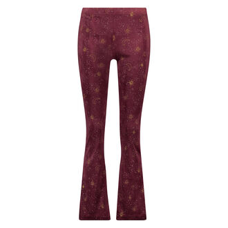 Legging Velours &eacute;vas&eacute;, Rouge