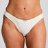 Culotte brésilienne Pointelle, Blanc