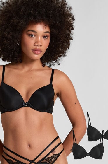 Hunkemöller Lot de 2 Soutiens-gorge à armatures préformés Noir Hunkemöller Lot de 2 Soutiens-gorge à armatures préformés Noir