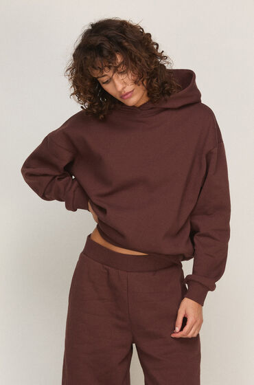 Hunkemöller Sweat à Capuche en Molleton Brossé Marron
