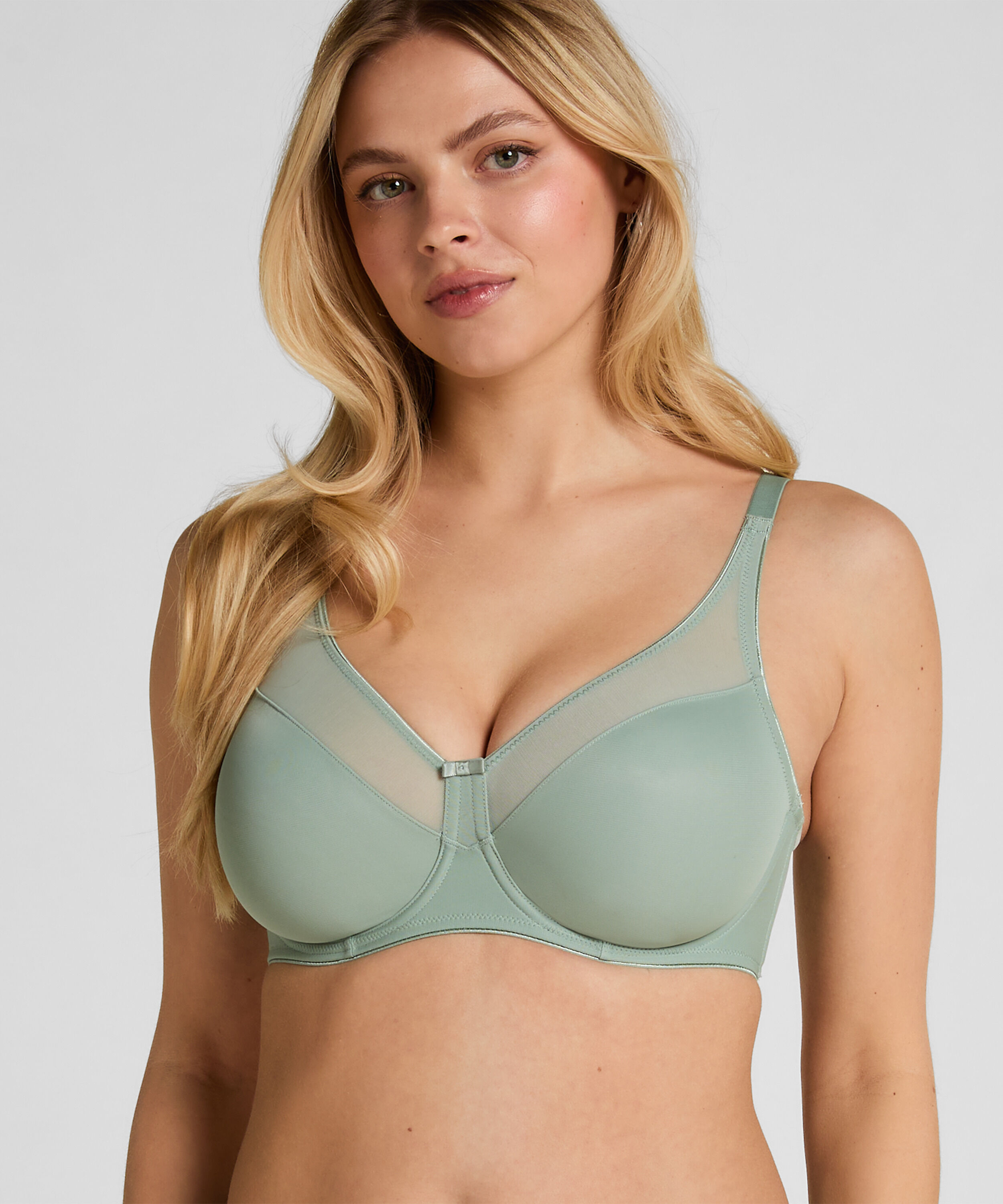 Soutien-gorge à armatures non-préformé minimiseur Nina, Vert