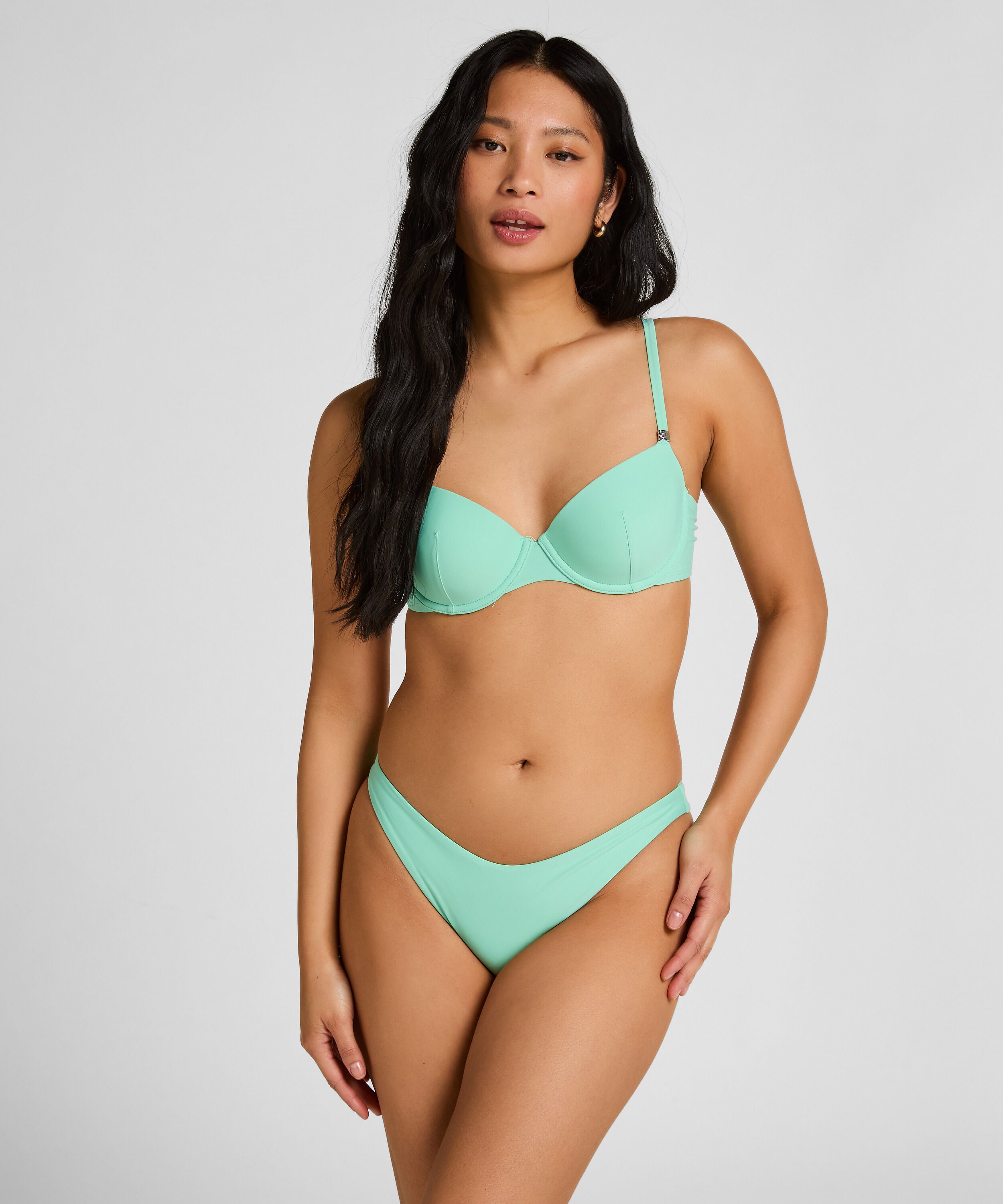 Bas de Bikini Highleg Luxe, Vert