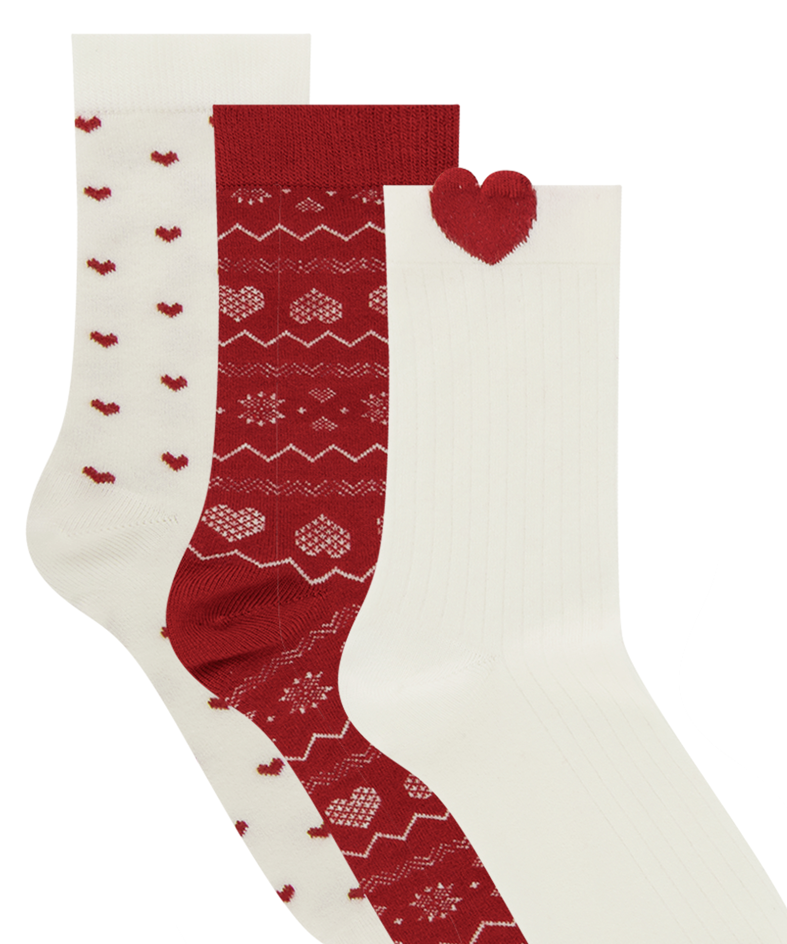 3 paires de chaussettes Giftpack, Rouge, main