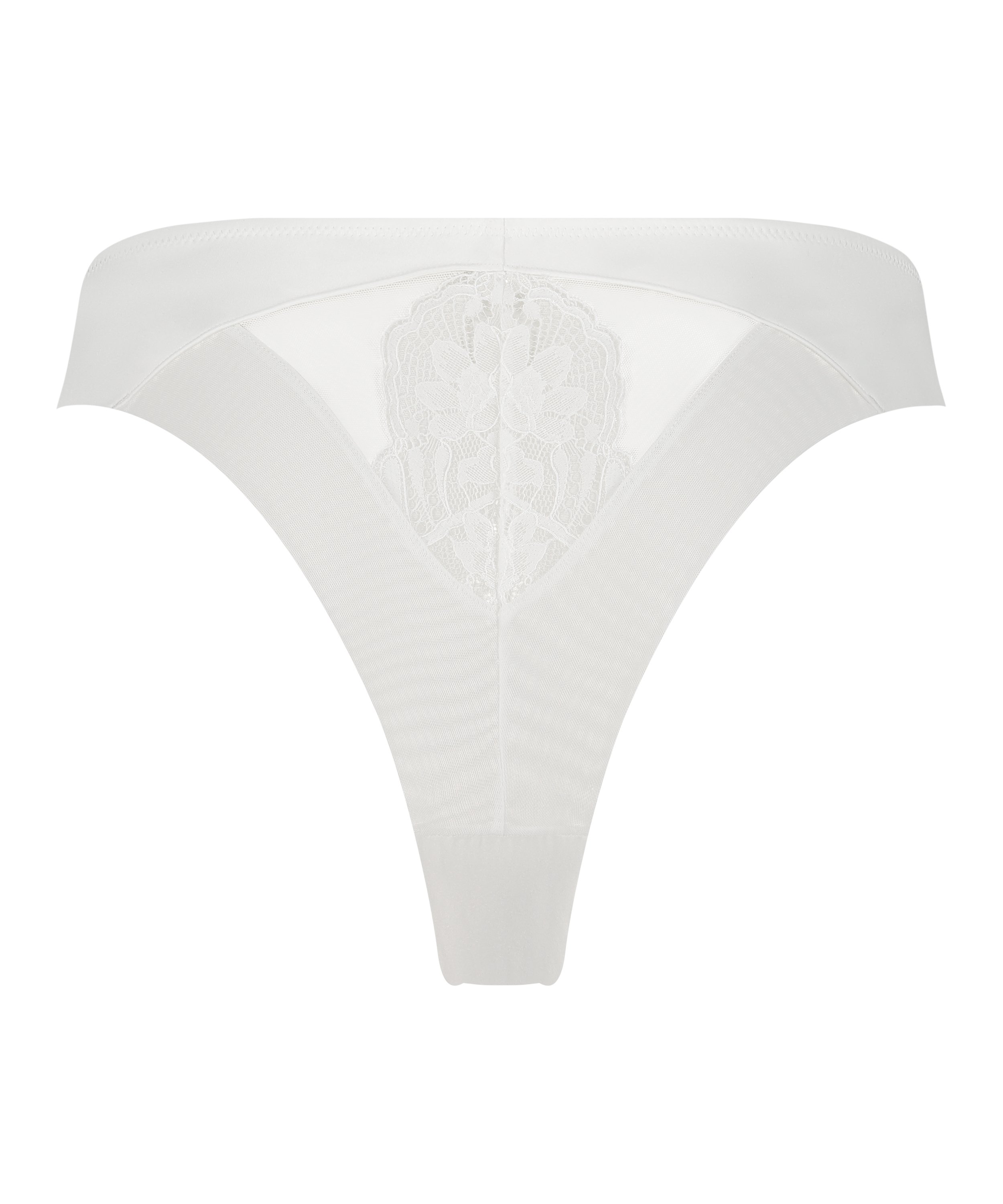 Slip brésilien Jamie, Blanc, main