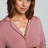Robe-chemise à manches longues en jersey Essential, Rose
