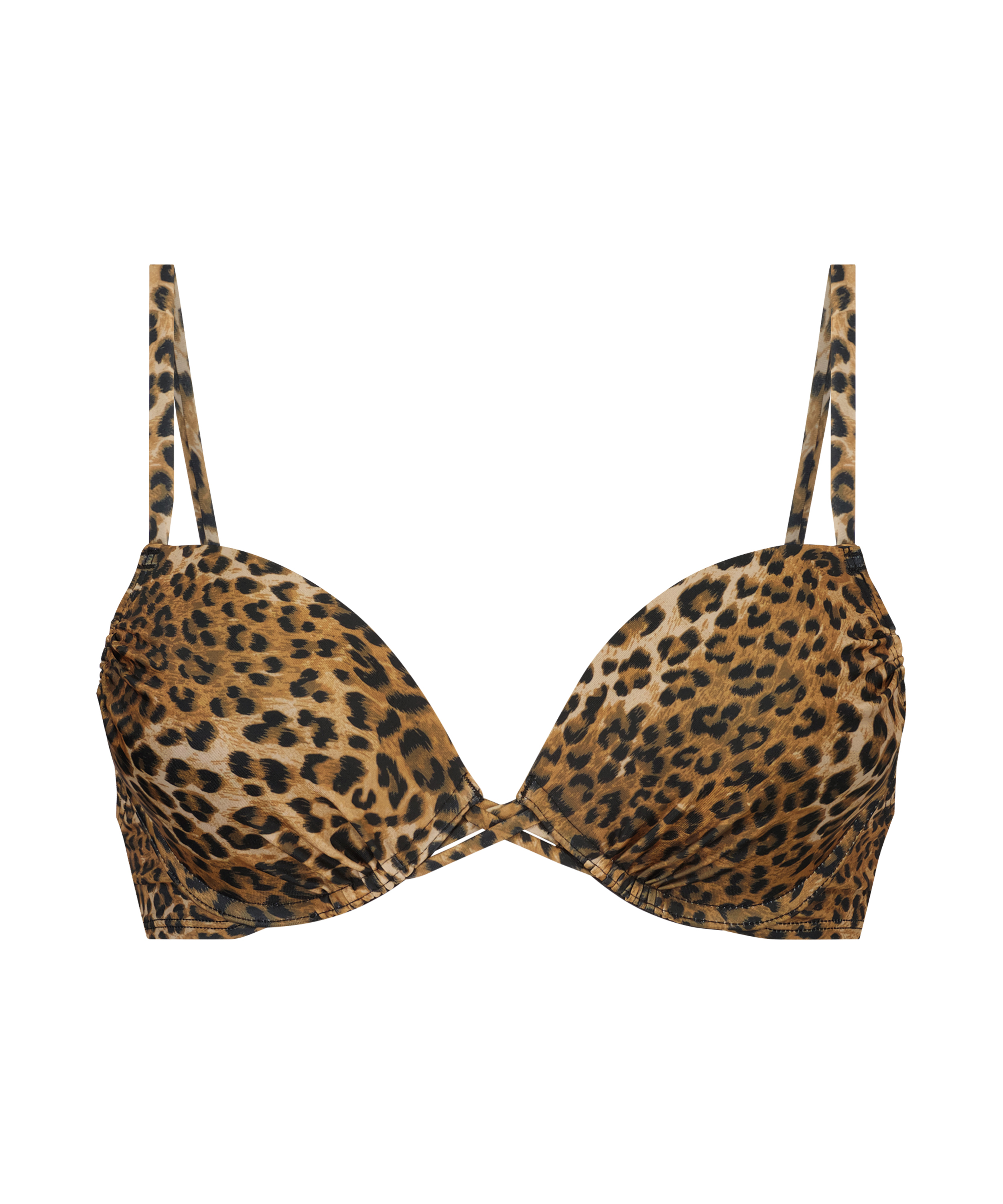 Haut de bikini &agrave; armatures pr&eacute;form&eacute; Leopard, Marron, main